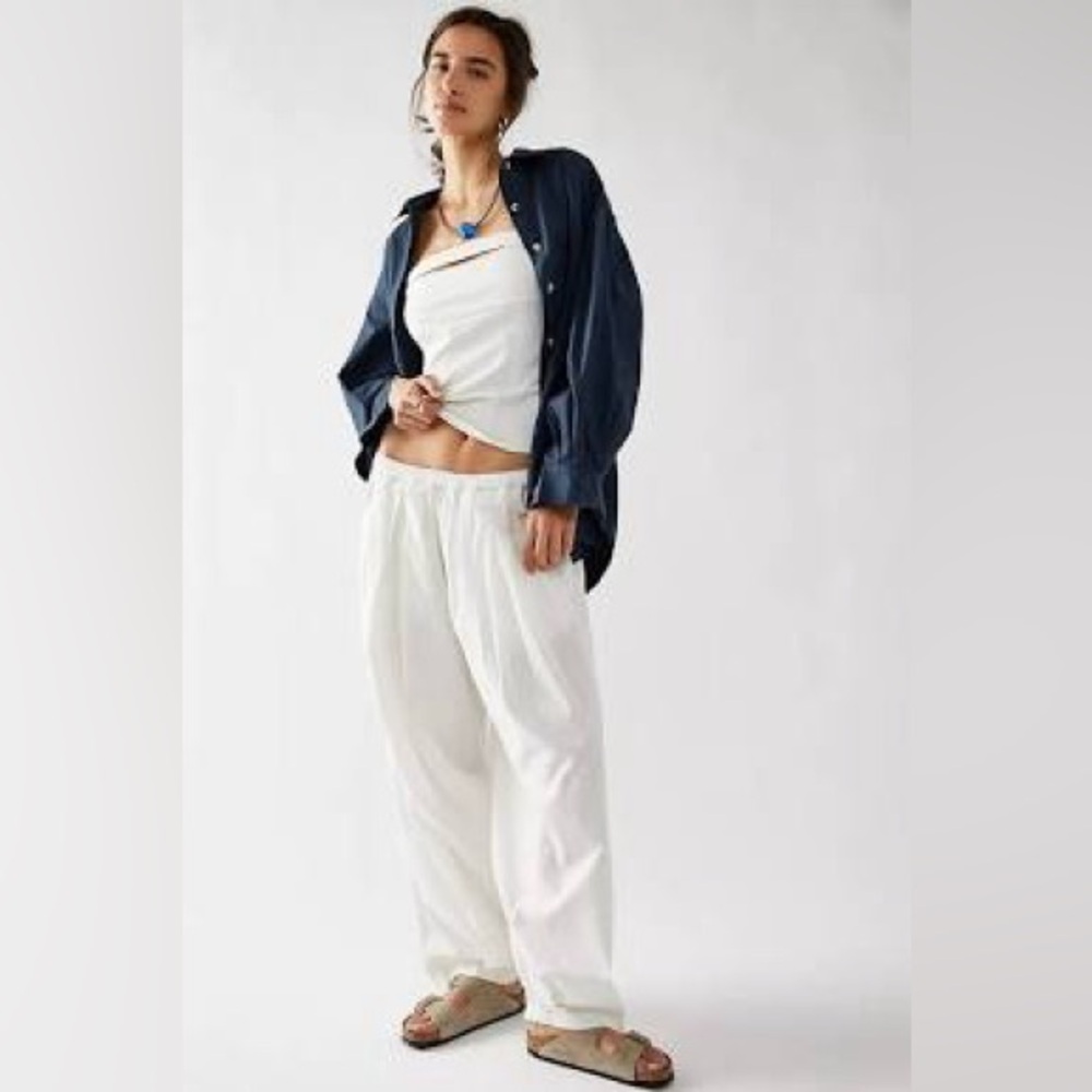 Free People parachute pants white XL